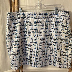 IZOD Sz XL Blue Lavender Green Golf Cart Skirt Skort